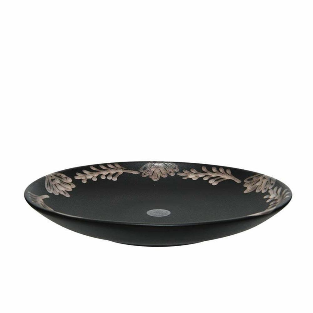 Kitchen Goods Terracotta Bowl with Leaf Design