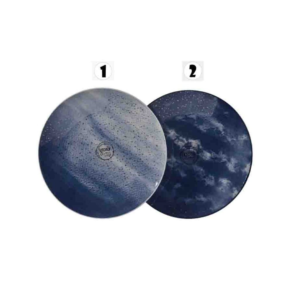 Kitchen Goods Porcelain Plate 21.5cm - 2 Assorted Night Blue