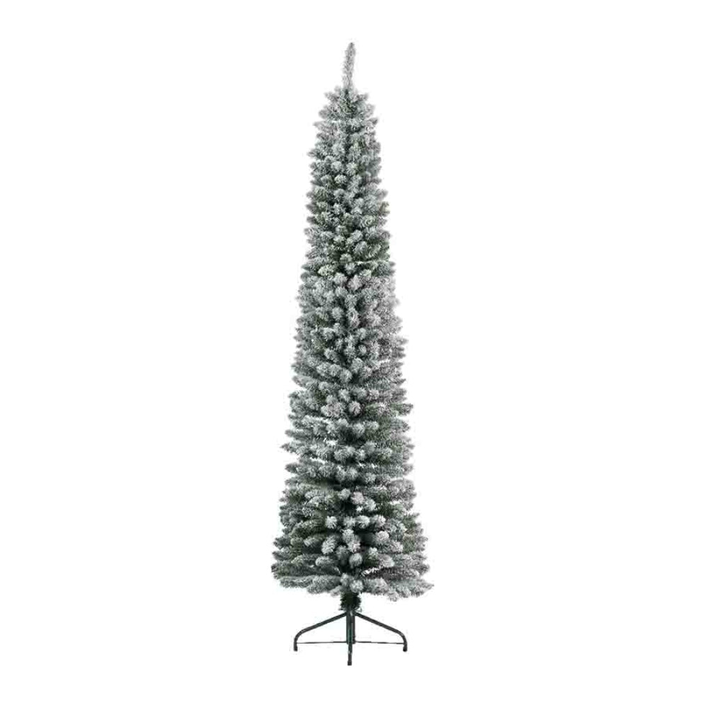 Everlands Snowy Pencil Pine Christmas Tree 2.1m