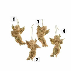 Decoris Hanging Shatterproof Angel - Gold 4 Assorted