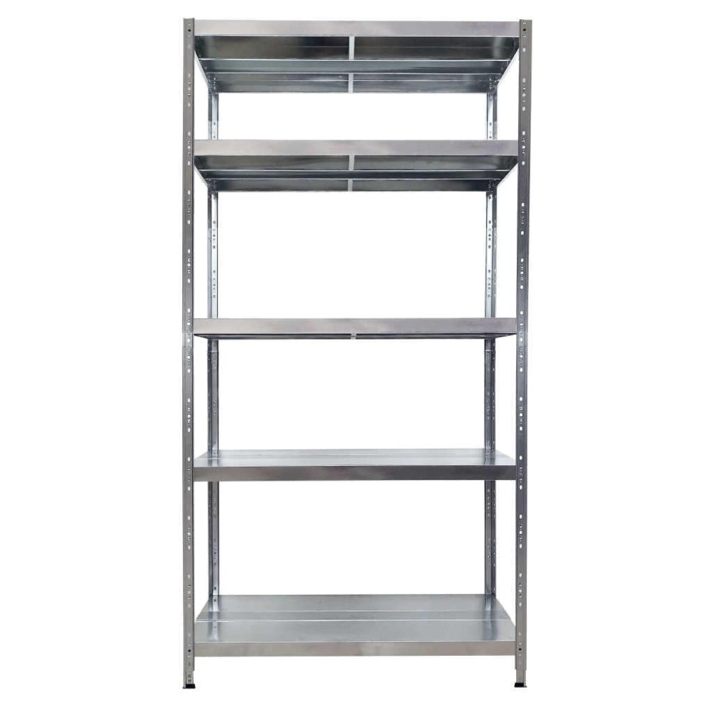 Metal Shelf 120x50x234cm - Silver