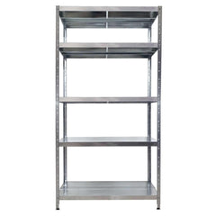 Metal Shelf 120x50x234cm - Silver