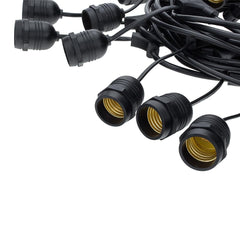 Optonica Black Outdoor String Light 15 Bulbs E27 14.4m