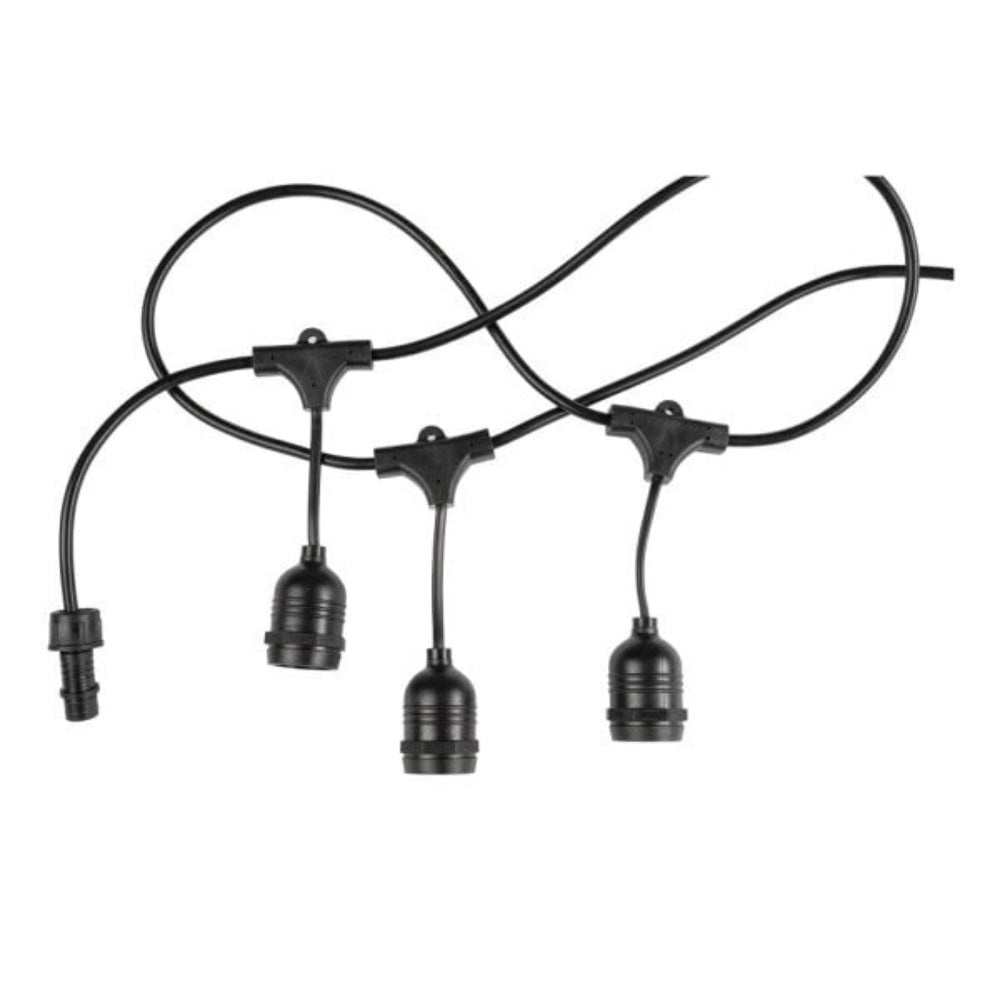 Optonica Black Outdoor String Light 10 Bulbs E27 6m