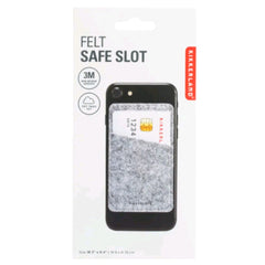 Kikkerland Felt Safe Slot Card Holder for Phone