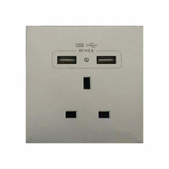 Dpm Socket with Double USB 2A/ 13A