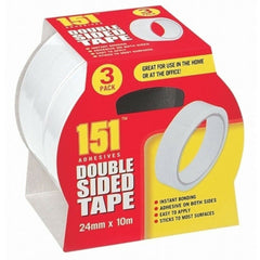 151 Double Sided Tape 2.4cm x 10m - 3 Rolls