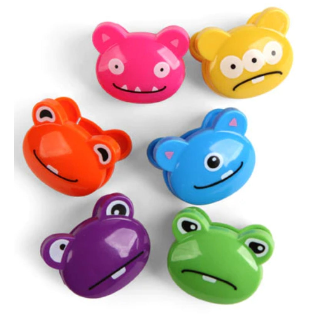 Kikkerland Crazy Monsters Bag Clips, Set of 6