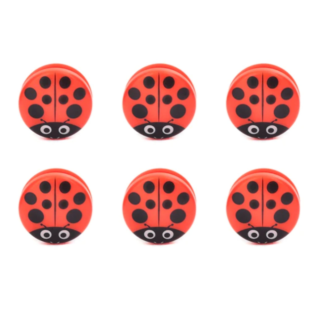 Kikkerland Ladybug Bag Clips, Set of 6