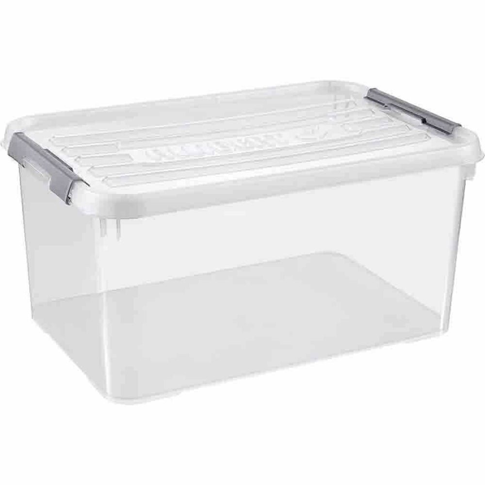 Curver Handy Storage Box 50L with Lid - Transparent