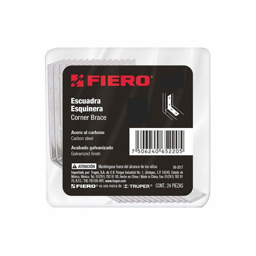 Fiero corner Brackets 5 x 5cm - Pack of 24 Pieces