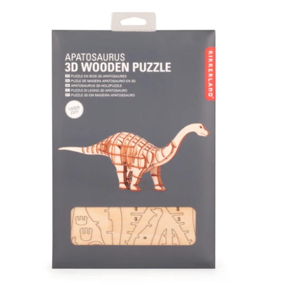 Kikkerland 3D Wood Puzzle - Apatosaurus