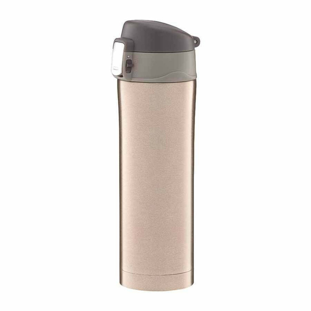 Ambition Glossy Thermal Mug With Safety Button 420ml - Gold