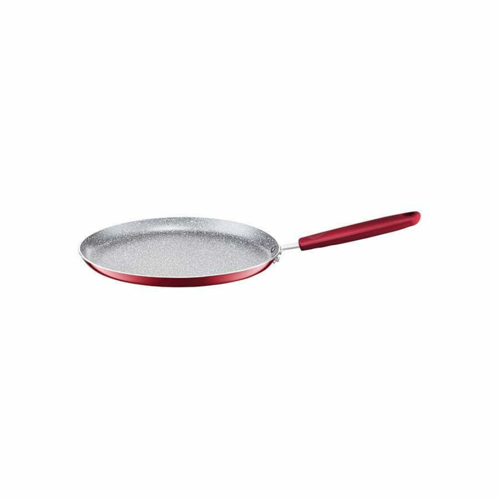 Ambition Jasper Frying Pancake Pan with Qualum Basic Stone Coating 25cm - Red