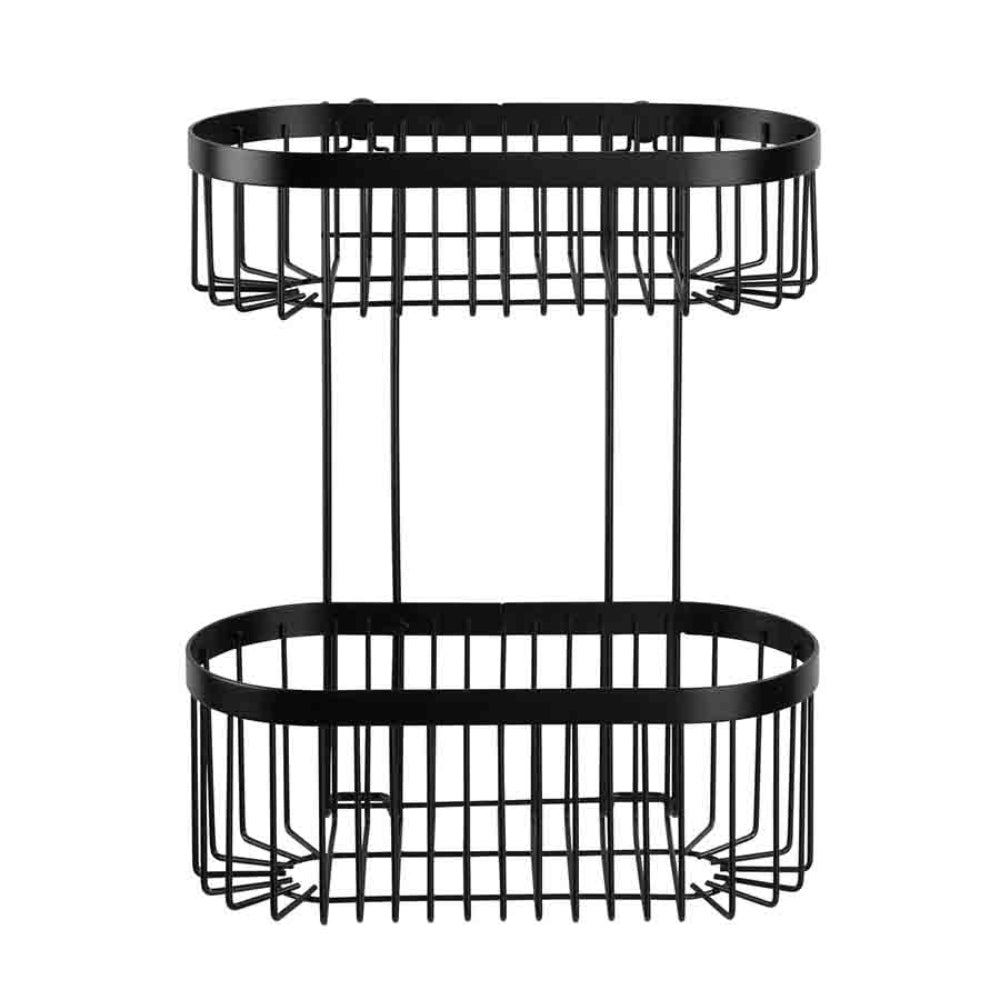 Wenko Classic Plus 2 Tier Wall Shelf Black