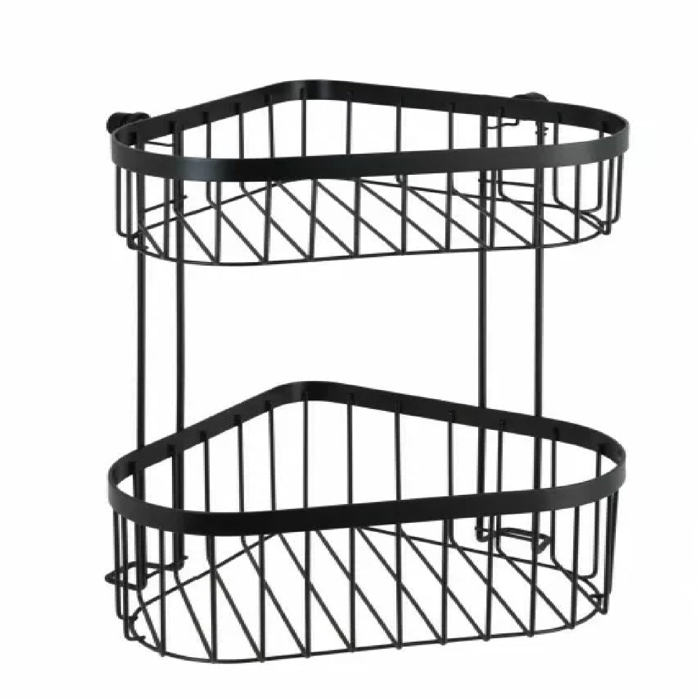 Wenko Classic Plus 2-Tier Corner Rack - Black