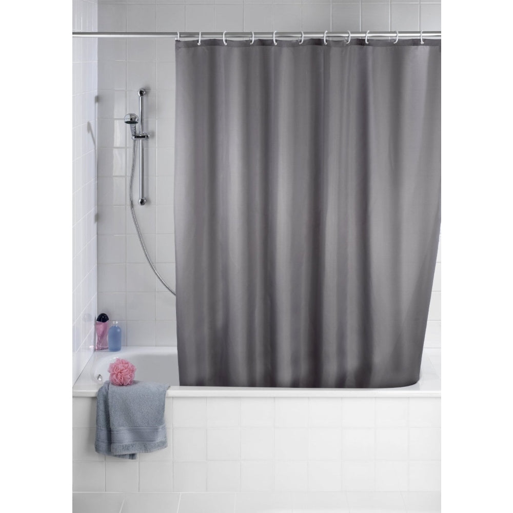 Wenko Anti-Mould Shower Curtain 180 x 200cm - Grey