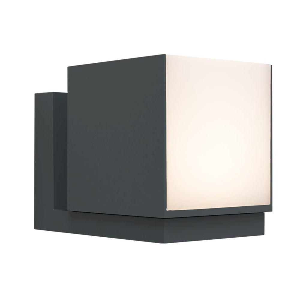 Lutec Cuba Wall Light 12W with Integrated Led 3000K - Dark Grey