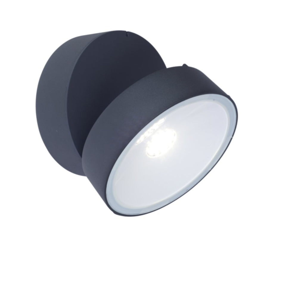 Lutec Trumpet Moveable Led Wall Light 4000K - Dark Grey