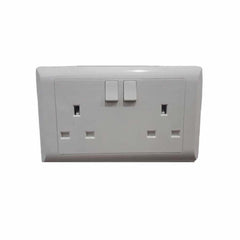 Taili Apex 13A 2 Gang Switched Socket - White