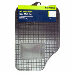 Sakura Rubber Car Mat Set of 4 - Universal Black