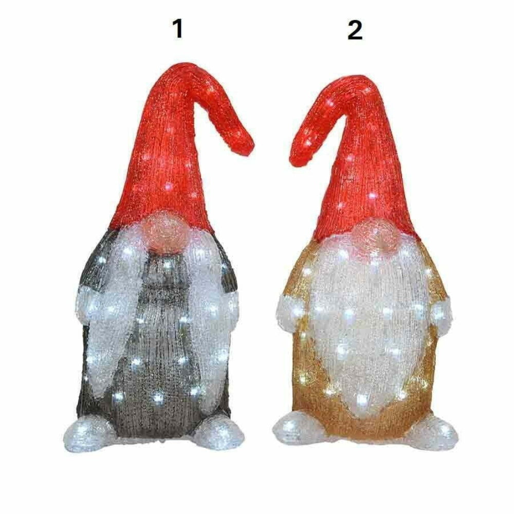 Lumineo 60 Led Acrylic Gnome 44cm - Cool White 2 Assorted