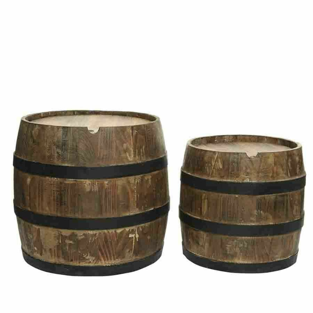 Decoris Firwood Wine Cabinet Barrel