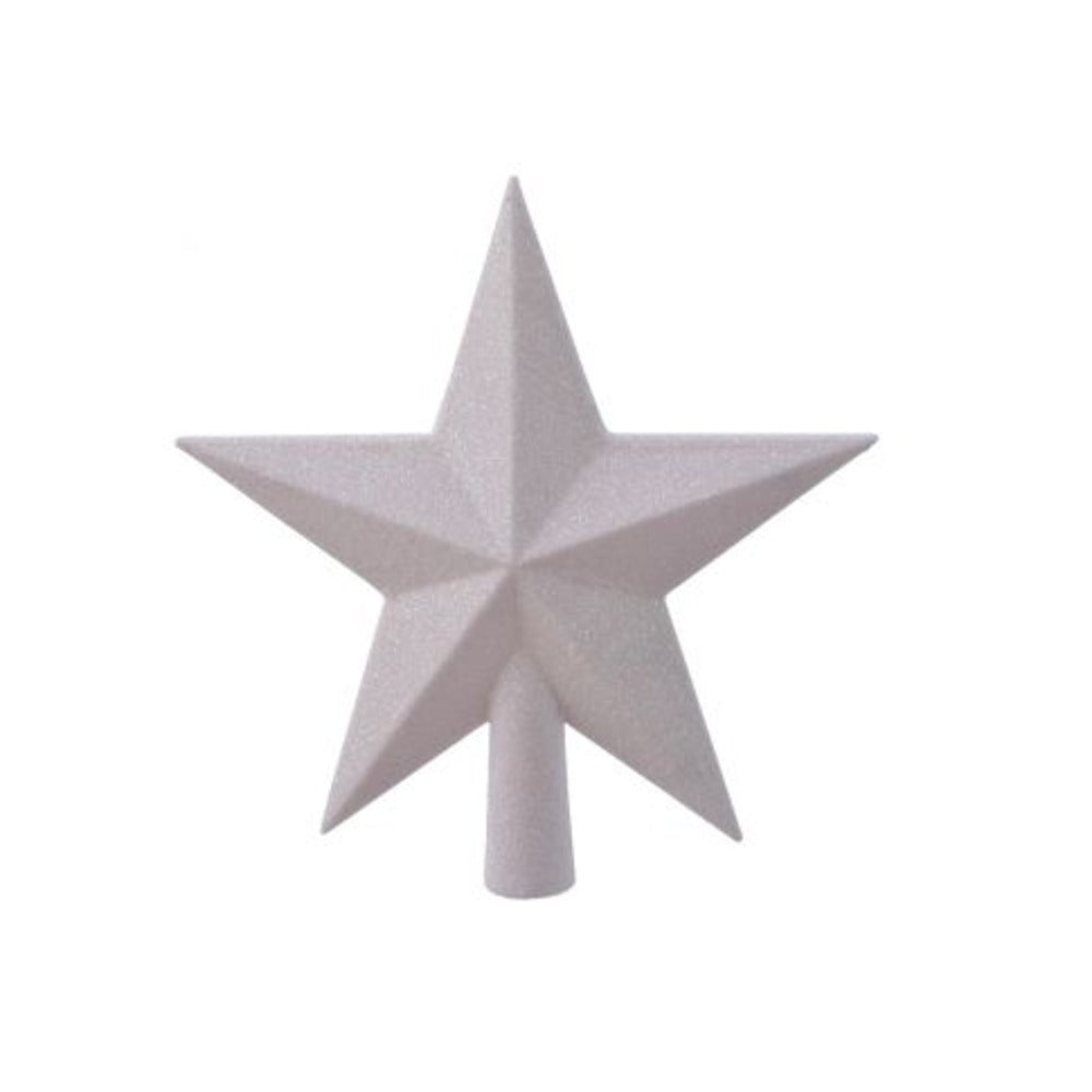 Decoris Shatterproof Star Tree Topper 20cm with Glitter - Iris