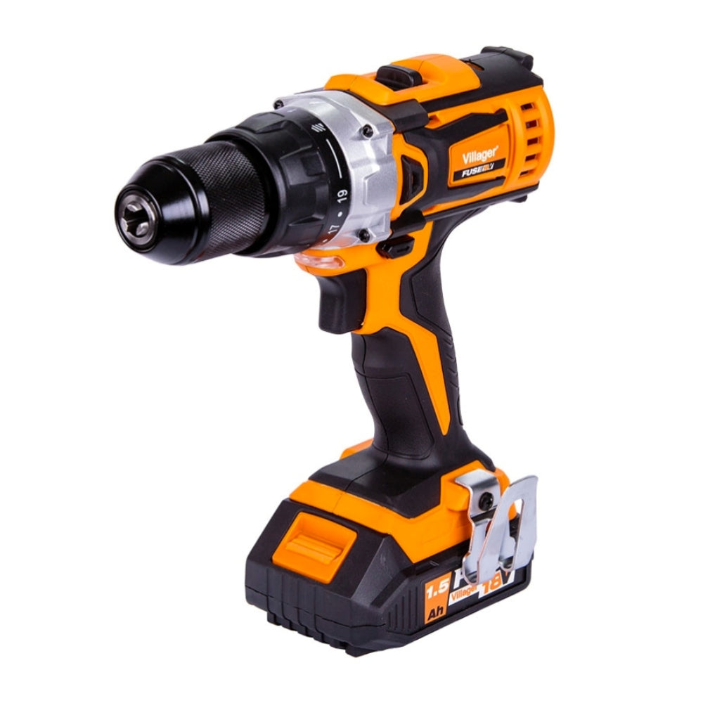 Villager Cordless Drill and Screwdriver 18V with 2 Battery Pack