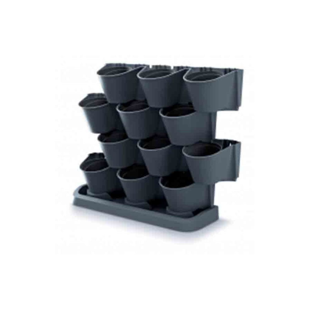 Prosperplast Cascade Vertical Garden 68x19x54cm 12x750ml Anthracite