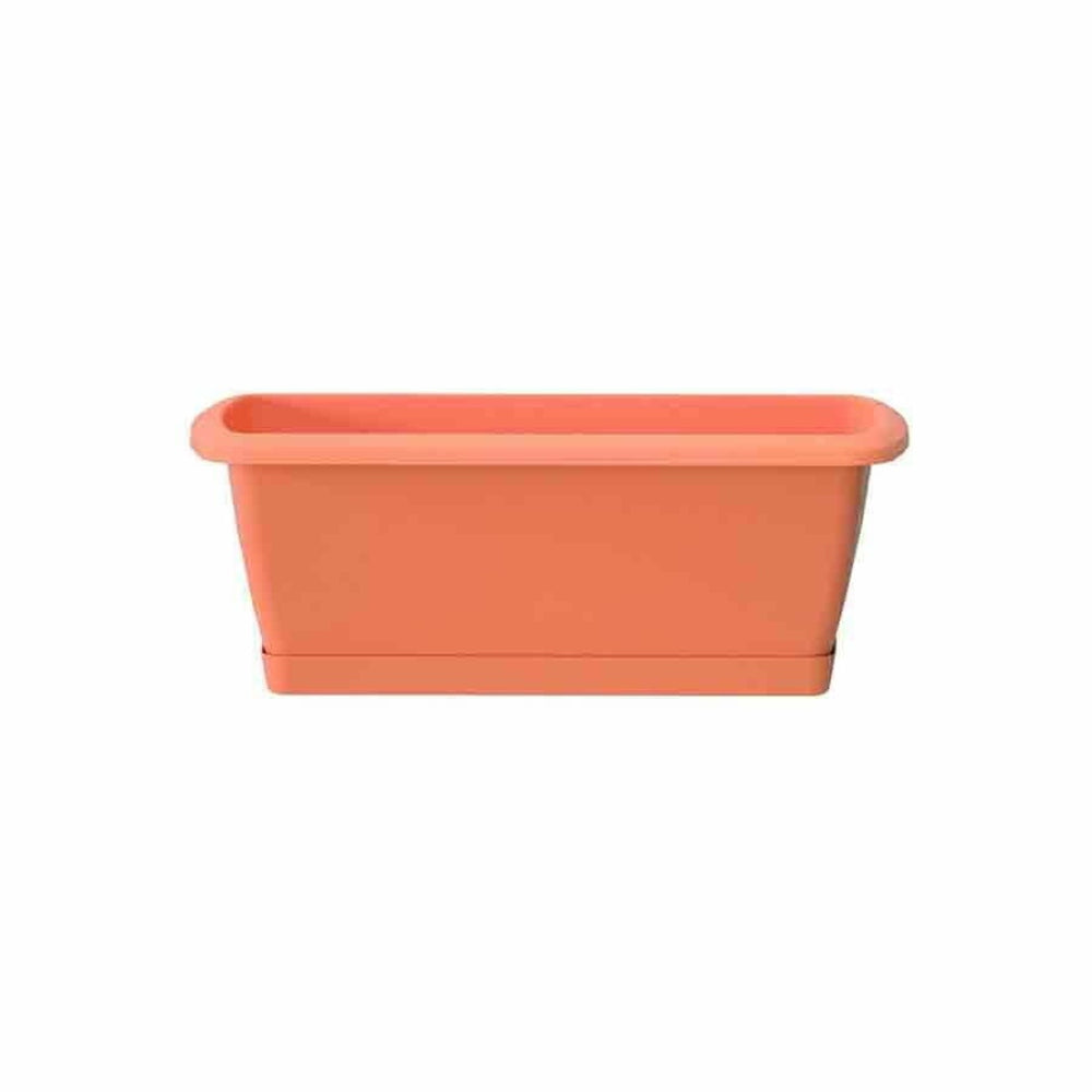 Prosperplast Respana Plant Box with Plate 40cm - Terracotta