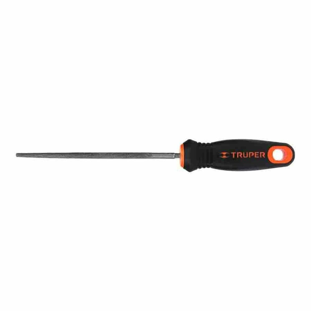 Truper 6"Round Bastard File With Double Injection Handle