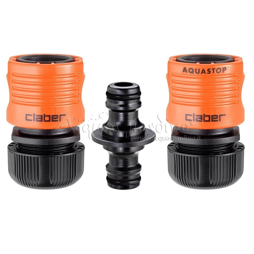 Claber Set of 3 - Automatic Couplings and 2-Way Connector