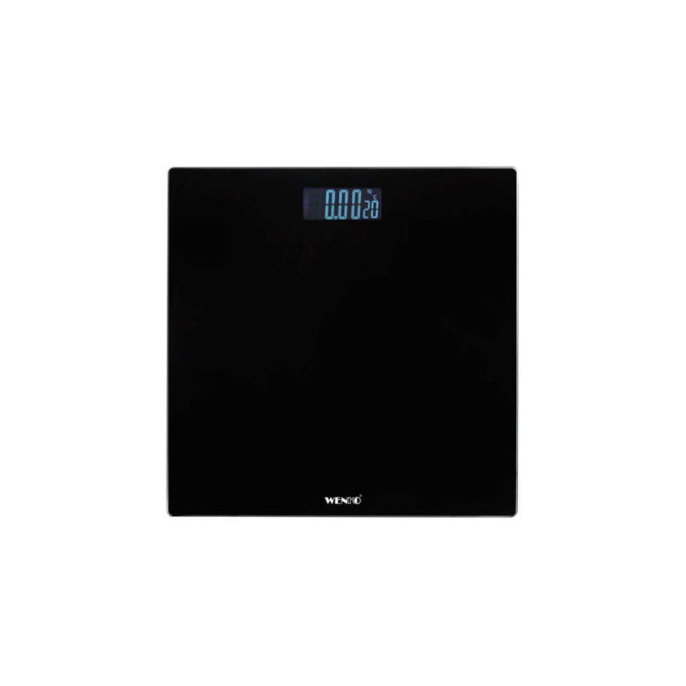 Wenko Black Bathroom Scale LCD 28 x 28cm