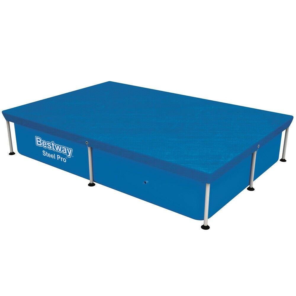 Bestway Flowclear Steel Pro Frame Rectangular Pool Cover 224 x 154cm - Blue