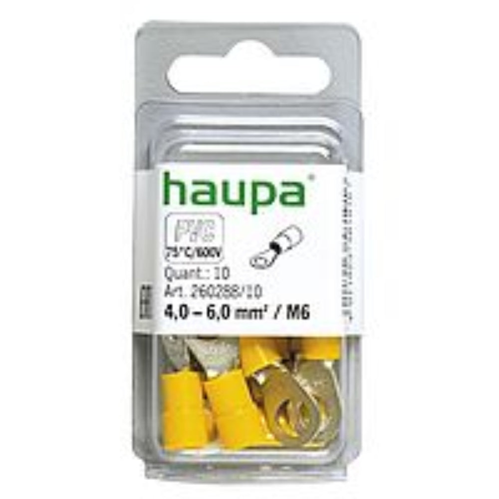 Haupa Ring Cable Insulated 4.0 - 6.0mm² M6