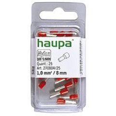 Haupa Insulated End Sleeves 1.0/ 8mm - Red