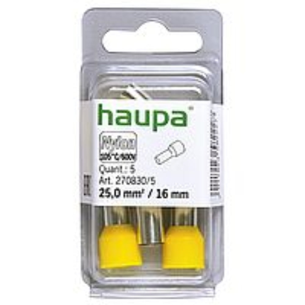 Haupa Insulated End Sleeves 25/ 16mm - Yellow