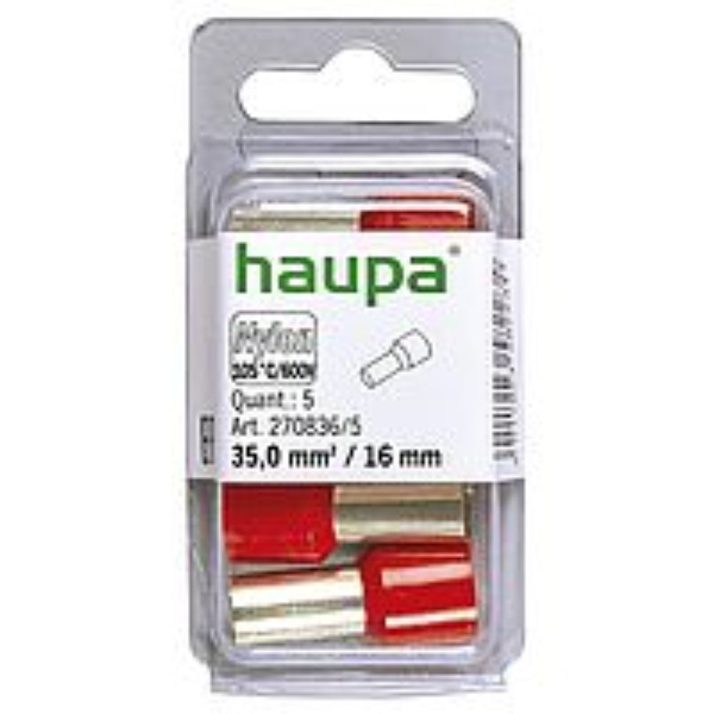 Haupa Insulated End Sleeves 35/ 16mm - Red