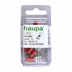 Haupa Female Socket Sleeves Insulated 0.5 - 1.0/ 6.3 x 0.8mm