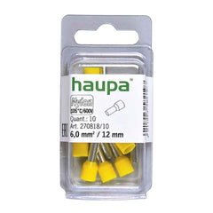 Haupa Insulated End Sleeves 6.0/ 12mm - Yellow