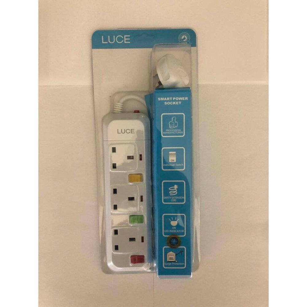 Luce Extension Socket 3 Gang with 3m Cable and Surge Arrestor