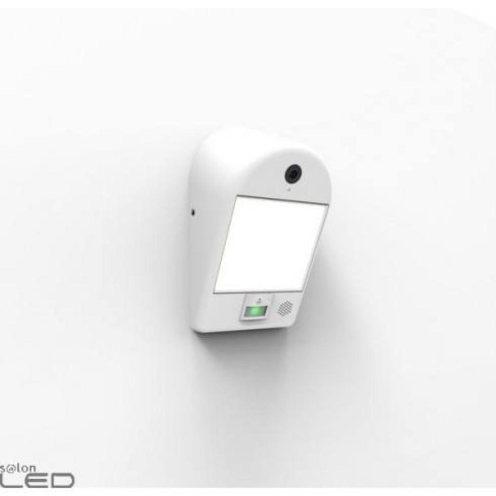 Lutec Mimo Security Wall Light 18W with Integrated Light 3000K, Sensor and Camera - White
