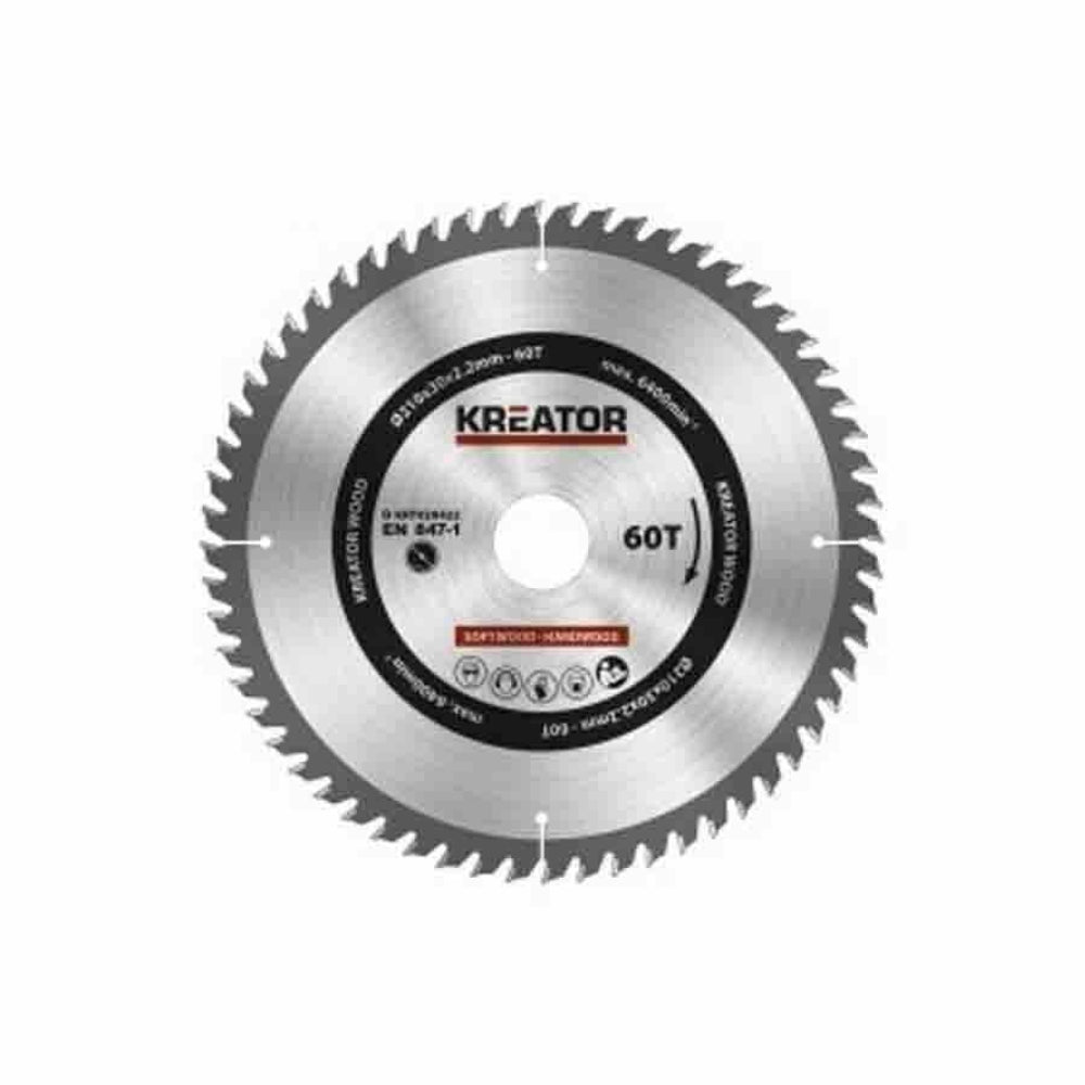 Kreator Circular Saw Blade for Wood with 60 Teeth 21cm