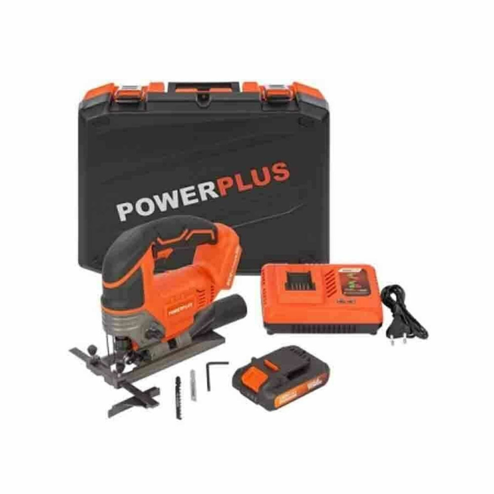 Powerplus Dual Power Cordless Jigsaw 20V Li - Ion with Battery and Charger