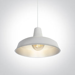 Dim Retro Pendant 40cm E27 White/ Grey