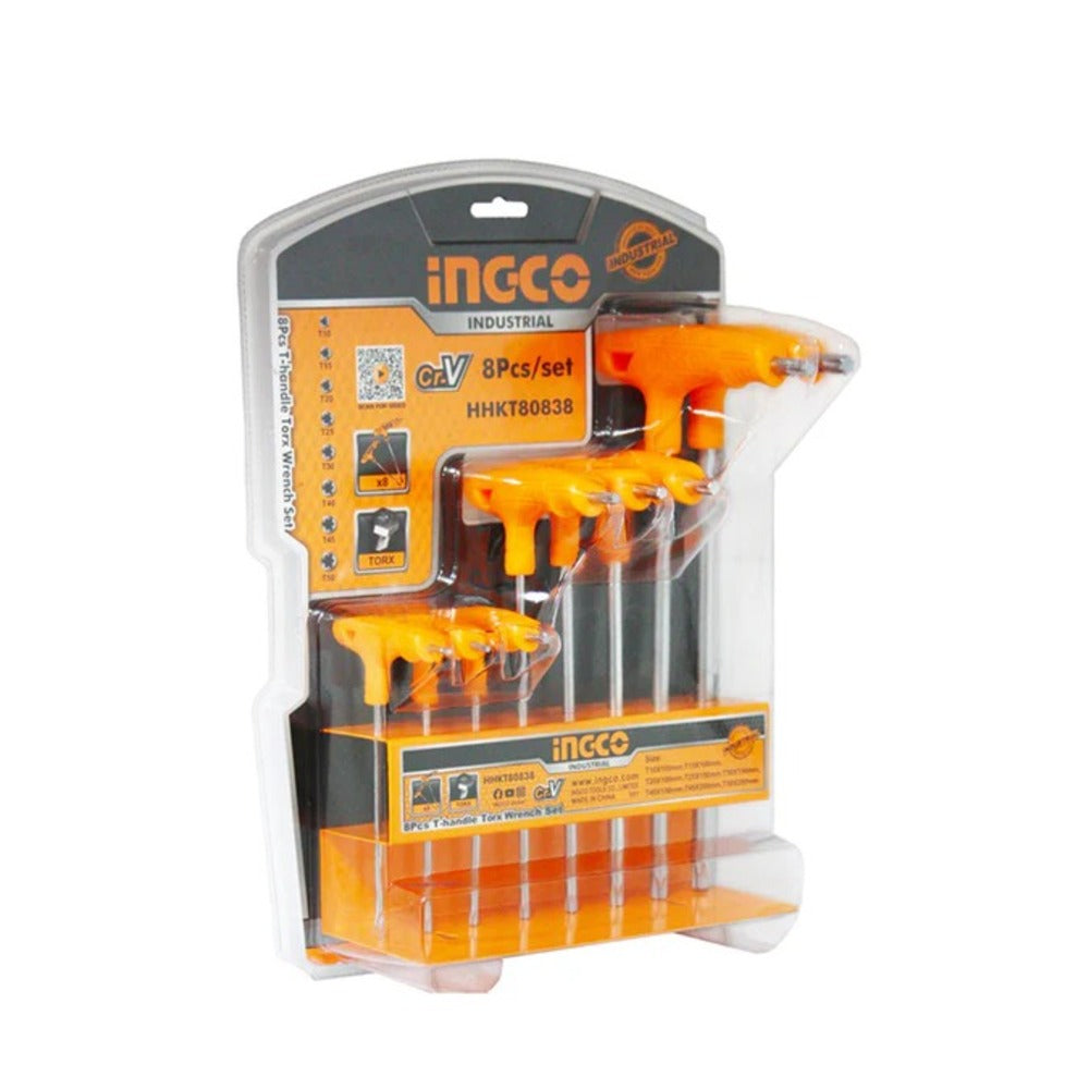 INGCO 8PCS T HANDLE TORX WERCH