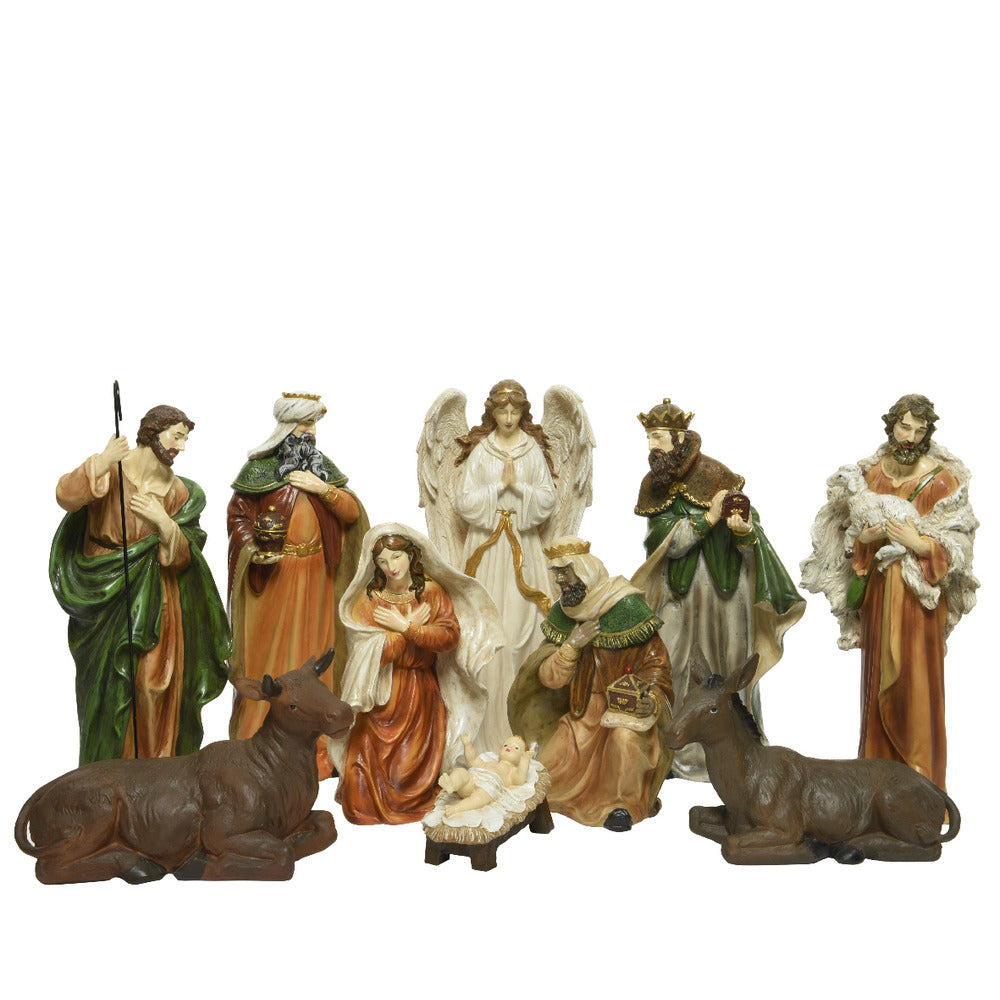 Decoris Polyresin Nativity Set of 11 Pieces 47cm - Multicolour