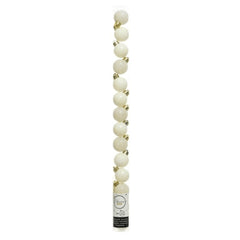 Decoris Shatterproof Baubles Tube of 14 Pieces 3cm - Wool White