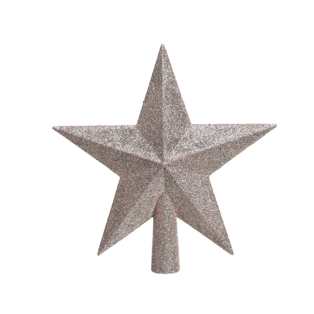 Decoris Shatterproof Star Tree Topper 20cm with Glitter - Blush Pink